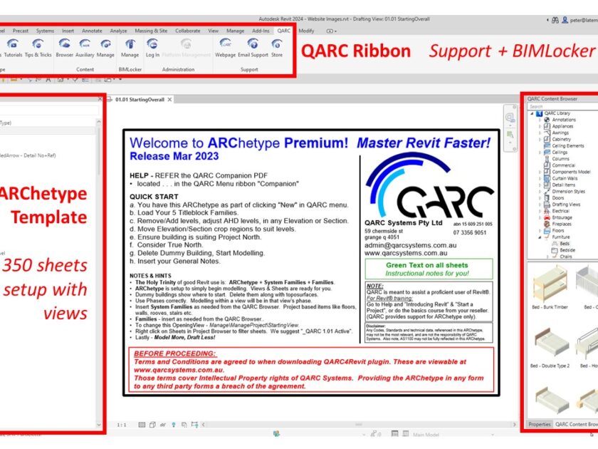 ProductInfo QARC Within Revit Highlighted 01