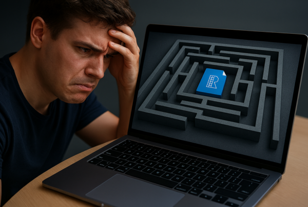 3D illustration of a frustrated BIM components