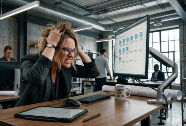 frustrated file management woman close up